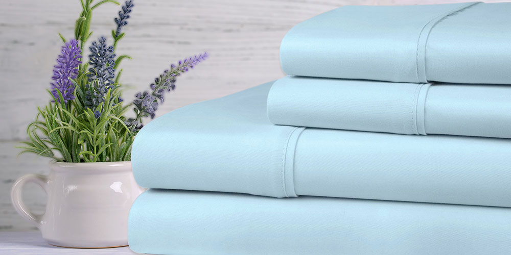 Bamboo 4-Piece Lavender Scented Sheet Set (Aqua)