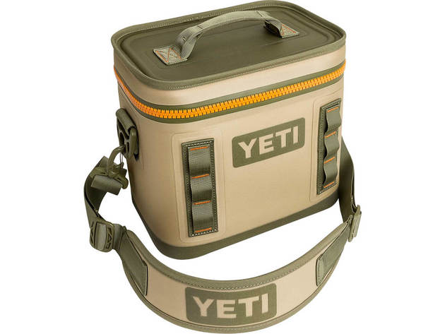 Yeti 18010110001 Hopper Flip 8 Soft Cooler - Field Tan/Blaze Orange