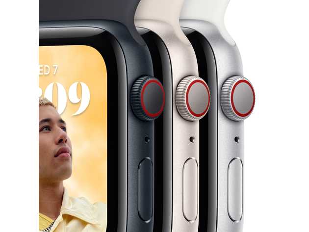 Apple Watch Series SE 2nd Gen (2022) Aluminum With Silicone Band - 40mm/Silver (Refurbished Grade A: GPS + Cellular)