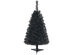 3 Foot Unlit Artificial Christmas Halloween Mini Tree Black w/Plastic Stand
