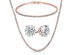 Tennis Jewelry with Swarovski Crystals 3-Piece Set (Rose Gold)
