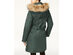 Maralyn & Me Juniors' Faux-Fur Trim Hooded Puffer Coat Olive Size Small