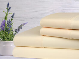 Bamboo 4-Piece Lavender Scented Sheet Set (Ivory/Full)