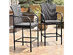 Costway 2 Piece Rattan Bar Stool Dining High Counter Portable Chair Patio Furniture - Mix Brown