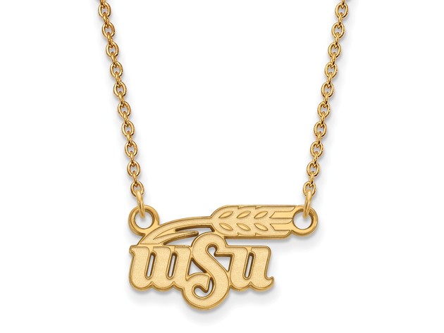 NCAA 10k Yellow Gold Wichita State Small Pendant Necklace