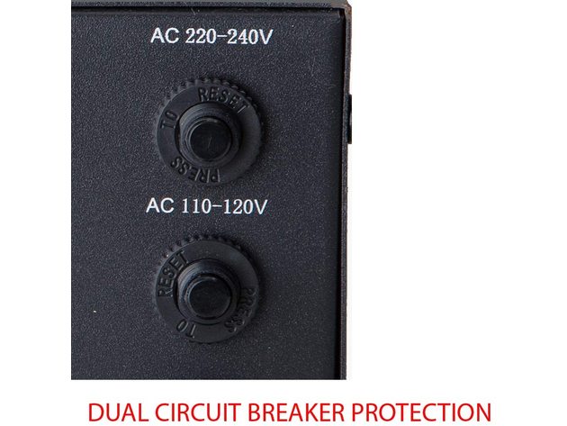 ELC T-1000+ 1000-Watt Voltage Converter Transformer - Step Up/Down - 110V/220V - Circuit Breaker Protection -Heavy Duty/High Quality