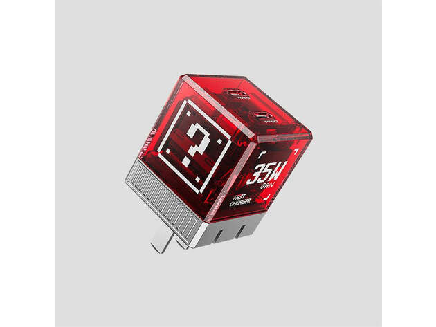 See Through Me 35W Dual USB-C Ports Fast Charger (Red)