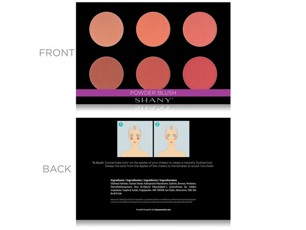 SHANY Mini Masterpiece Makeup Set - 6 Layer Refills - WARM BLUSH