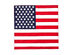 36 Pack Uni Style Apparel Solid 100% Cotton 22 x 22 Inch Bandanas - USA Flag