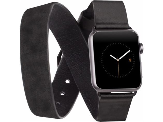 Case-Mate CM034528 Rebecca Minkoff Double Wrap Band for Apple 1.5-inch Watch Strap, Black (New Open Box)