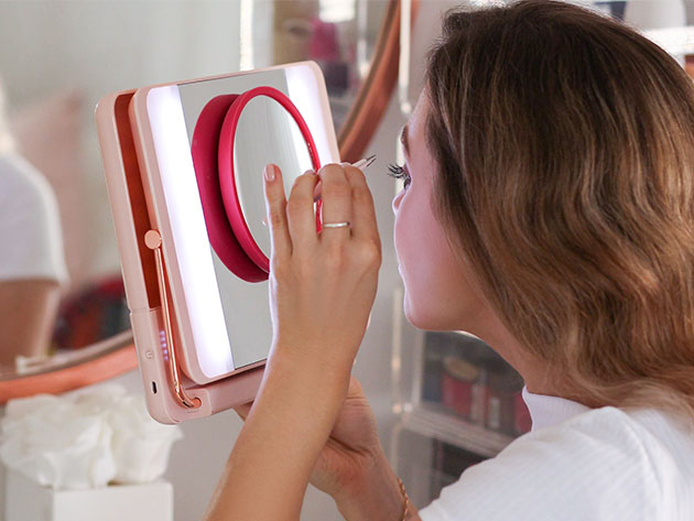 Spotlite HD Ultra Bright True Daylight 4-in-1 Rechargeable Makeup Mirror with 10x Magnification