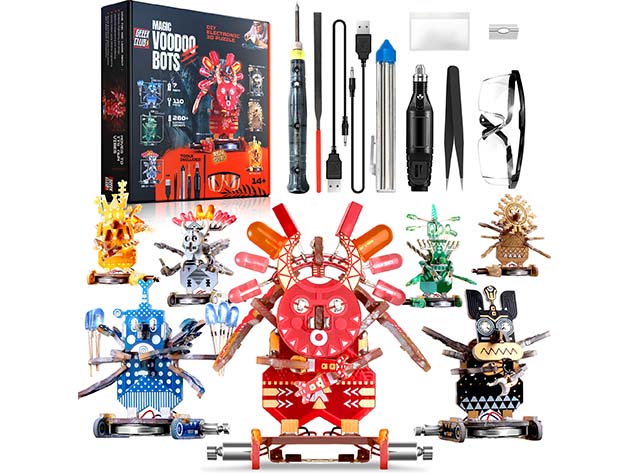 Geeking Kit Geeek Club DIY Robot Construction Kit (Magic Voodoo PCB + Toolkit ...