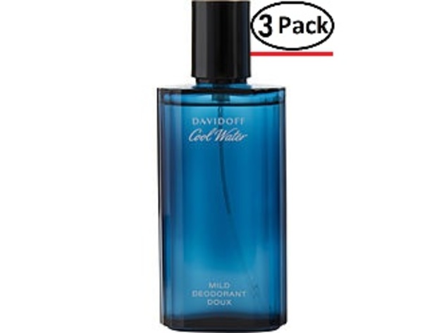 COOL WATER by Davidoff DEODORANT MILD SPRAY 2.5 OZ for MEN ---(Package Of 3)