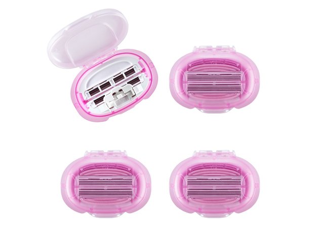 Pure Silk Contour 6 Manual Women's Razor Blade Refills, 1.2 x 3.9 x 3.9 inches, 4 Count
