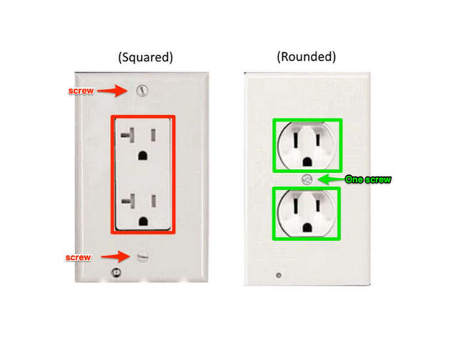 Outlet Cover with Built-In LED Night Light 
