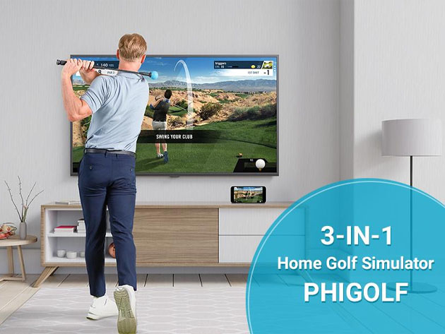 PhiGolf: Mobile & Home Smart Golf Simulator with Swing Stick