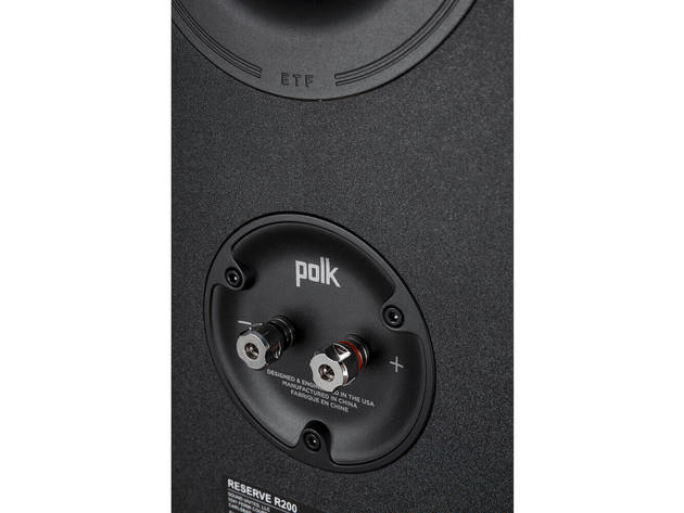 Polk Audio R200BK Reserve R200 Large Bookshelf Speakers (Black, Pair)