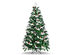 Costway 6ft Unlit Snowy Hinged Christmas Tree w/ 818 Mixed Tips & Red Berries - Green/White