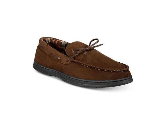 Gold Toe Men's Tie Moccasins Brown Size Medium