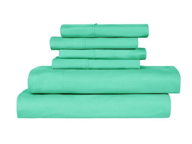 6-Piece Bamboo-Blend Comfort Luxury Sheet Set (Evergreen/Queen)