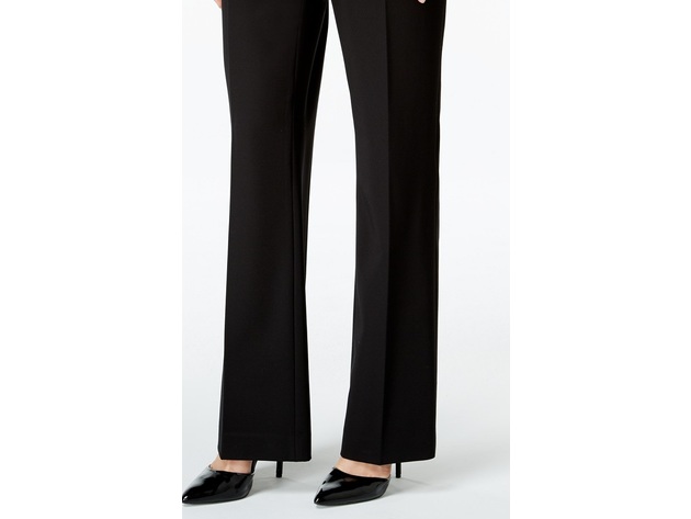 Tommy Hilfiger Women's Modern Straight-Leg Modern Dress Pants Black Size 12  | StackSocial