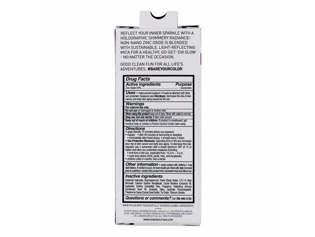 Bare Republic Mineral SPF50 Shimmer Holographic Sunscreen Stick, Natural Marshmallow,  0.3 Ounce