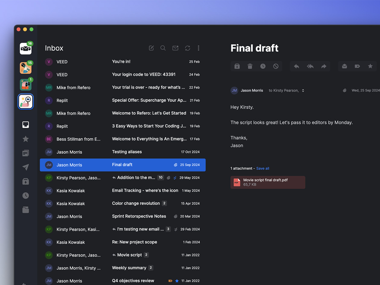 Mailbird Email Client for Windows & Mac (Premium Plan): Lifetime Subscription