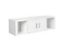 Costway Wall Mounted Floating Media Storage Cabinet Hanging Desk Hutch W/Door - White