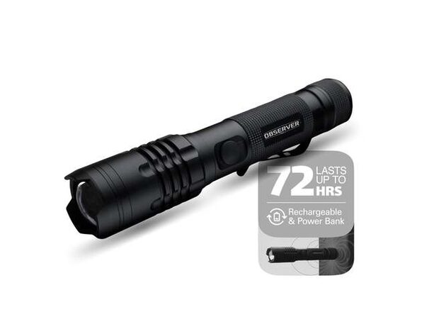 1200 Lumen Tactical LED Rechargeable Flashlight with Power Bank & Dual Power (Green)