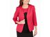 Kasper Women's Collarless 3/4-Sleeve Blazer Pink Size 14