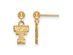 NCAA 14k Gold Plated Silver Texas Tech University Ball Dangle Earrings