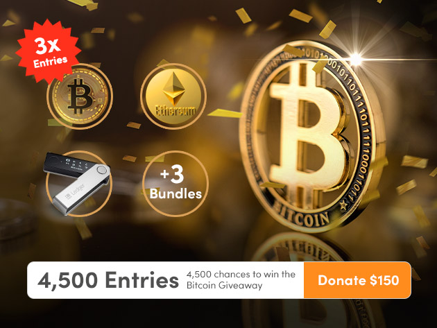 4,500 Entries to Win $10,000 in Cryptocurrency & Donate to Charity