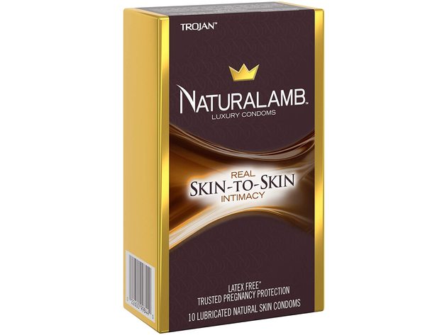 Trojan NaturaLamb Lubricated Skin Sensitivity with Protection Latex-Free Luxury Condoms, 10 Count