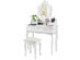 Costway Vanity Makeup Dressing Table Jewelry Storage Stool - White