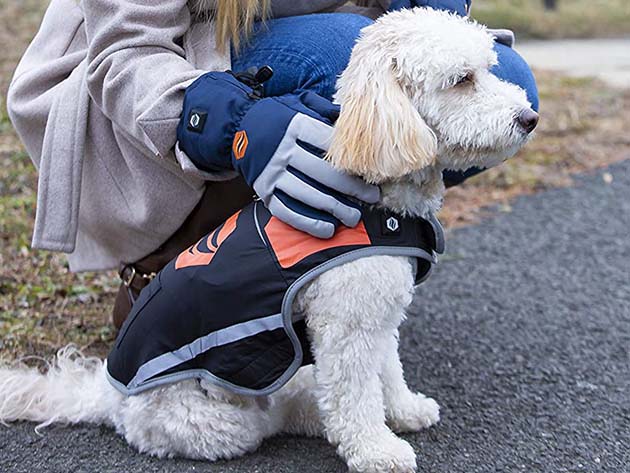 Heated Dog Vest with 5V Rechargeable Dual Port USB Battery (Large)