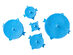 UniLid® Set: One Lid Fits All (Blue/3 Sets)