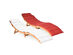 Costway 2 PCS Folding Wooden Lounge Chair Chaise W/ Cushions  Pool Deck 