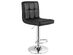 Costway Adjustable Armless Bar Stool Swivel Kitchen Counter Bar Chair PU Leather - Black