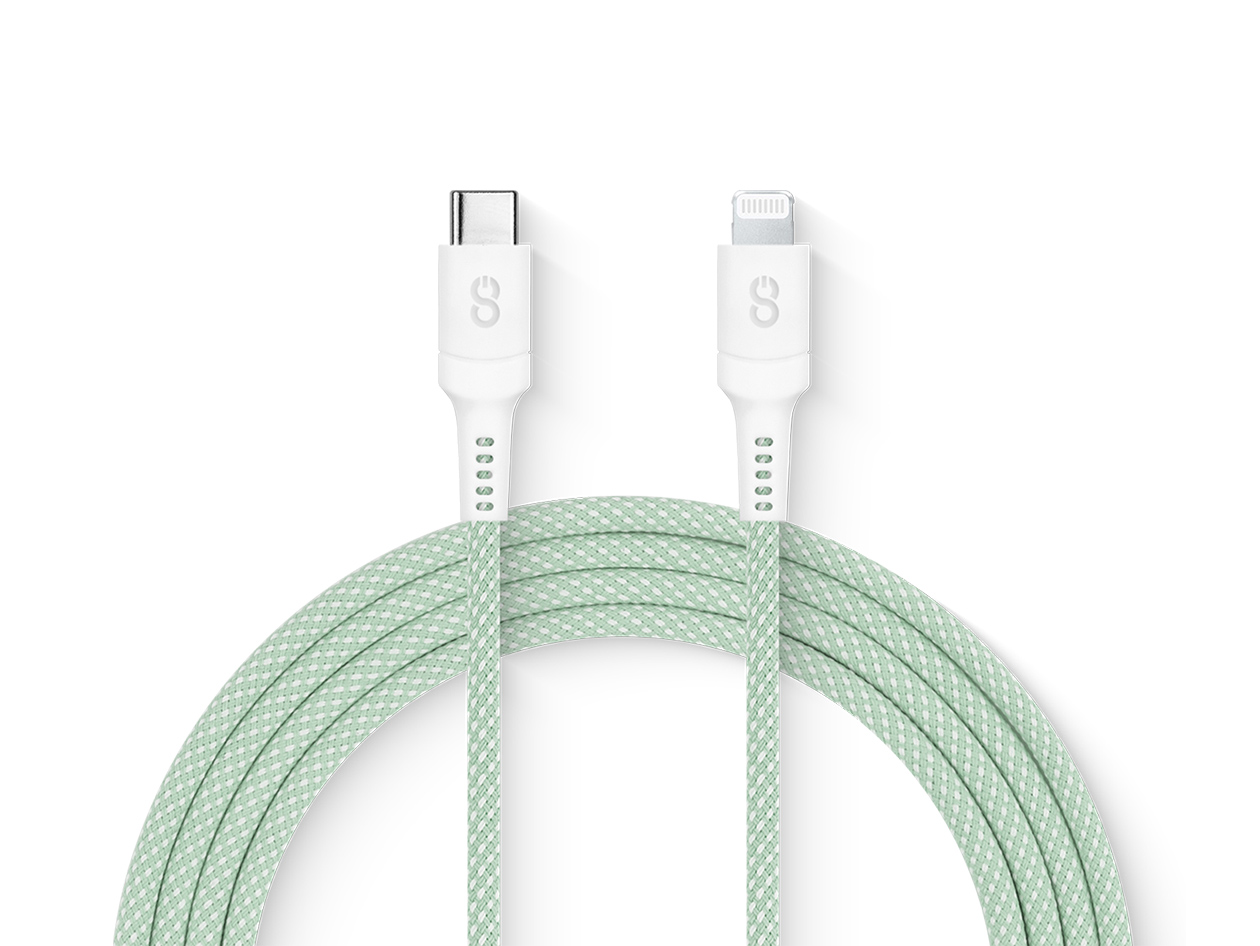 VIBRANCE™ Connect USB-C to Lightning Cable (Green)