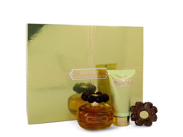 Covet by Sarah Jessica Parker Gift Set -- 3.4 oz Eau De Parfum Spray + 2.5 oz Body Loiton + Perfume Compact