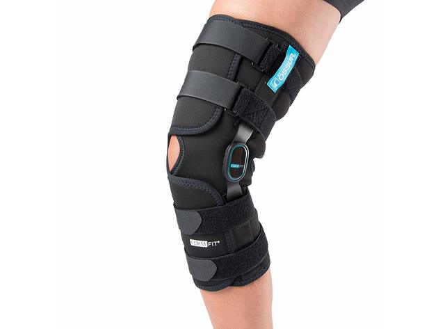 Ossur Formfit ROM Long Knee Wraparound, XXX-Large: 29.5 Inches-32 Inches Circumference, Black