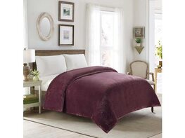 Classic Solid Fleece Blanket Plum Twin