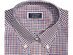 Club Room Men's Classic/Regular Fit Gingham Check Performance Dress Shirt Wine Size 16.5x32-33