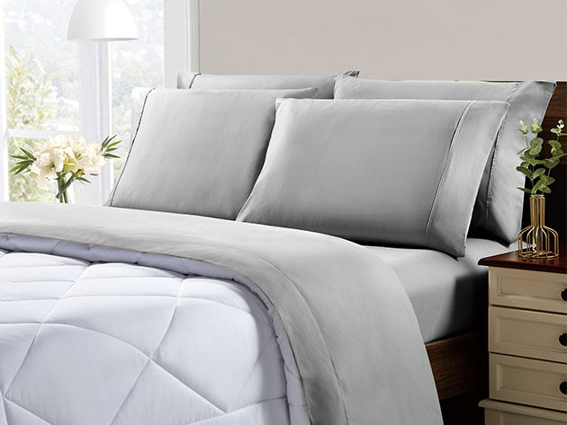 Kathy Ireland 6-Piece CoolMax Sheet Set (Light Grey)