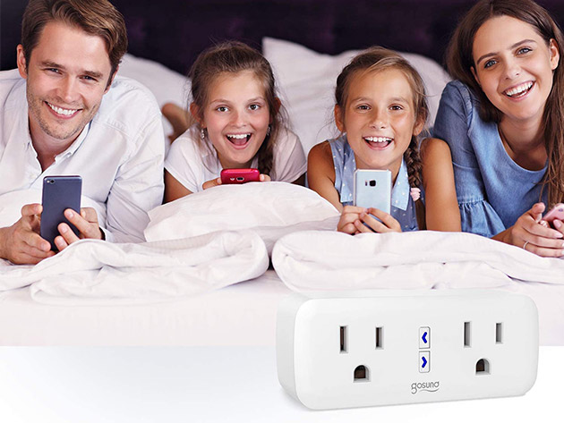 Smart Dual Plug Outlet with Alexa & Google Home Capability (4-Pack)