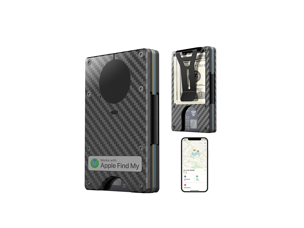 Smart Slim Wallet With GPS and RFID (Carbon Fiber Look)