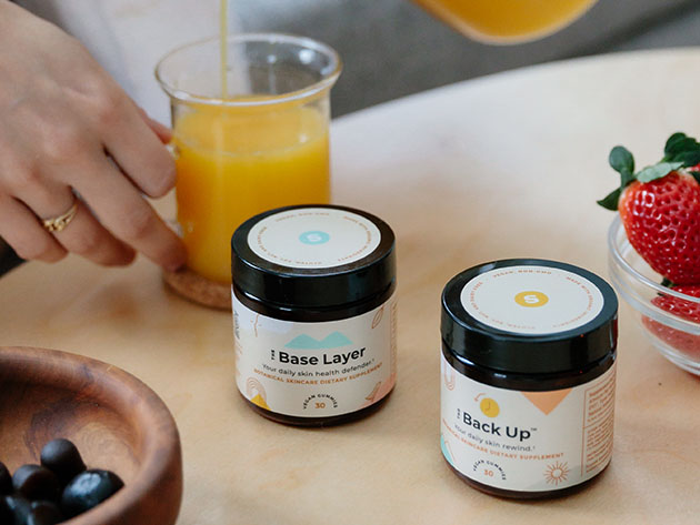 SunDaily Gummy Skincare Supplement: The Base Layer + Back Up Bundle