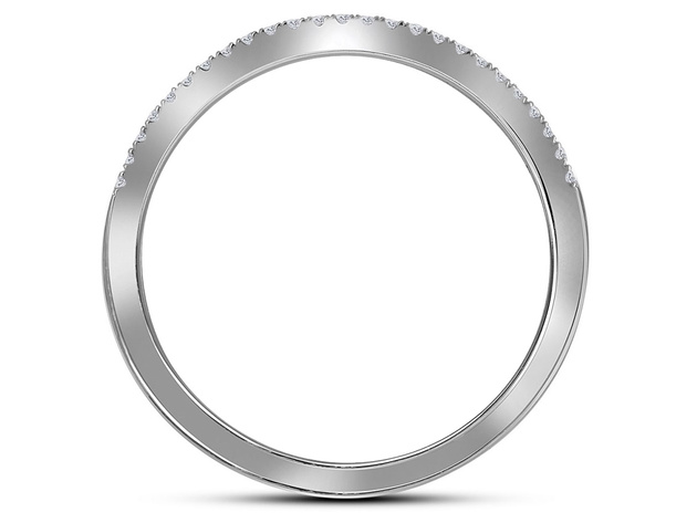 7/8 Carat (Color H-I, I2-I3) Princess Cut Diamond Engagement Ring Bridal Wedding Set in 14K White Gold - 8