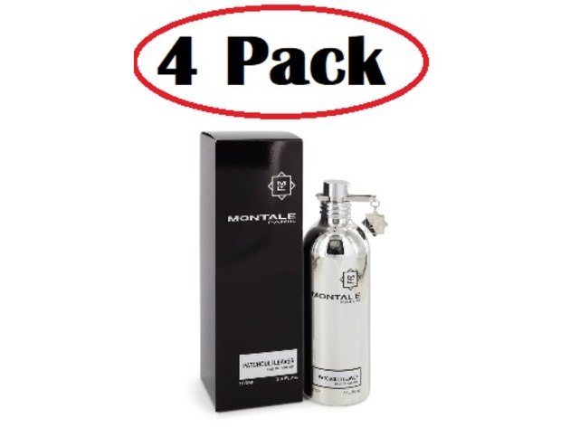 4 Pack of Montale Patchouli Leaves by Montale Eau De Parfum Spray 3.4 oz
