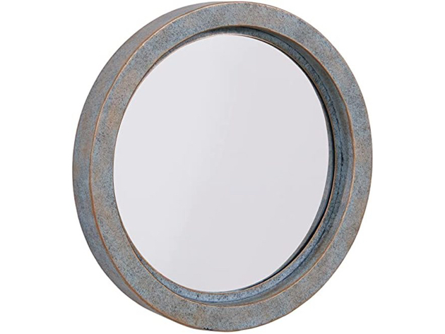 Danya B. Decorative Round Wall Mirror with Antique Copper Style Metal Frame, 16" (Like New, Open Retail Box)